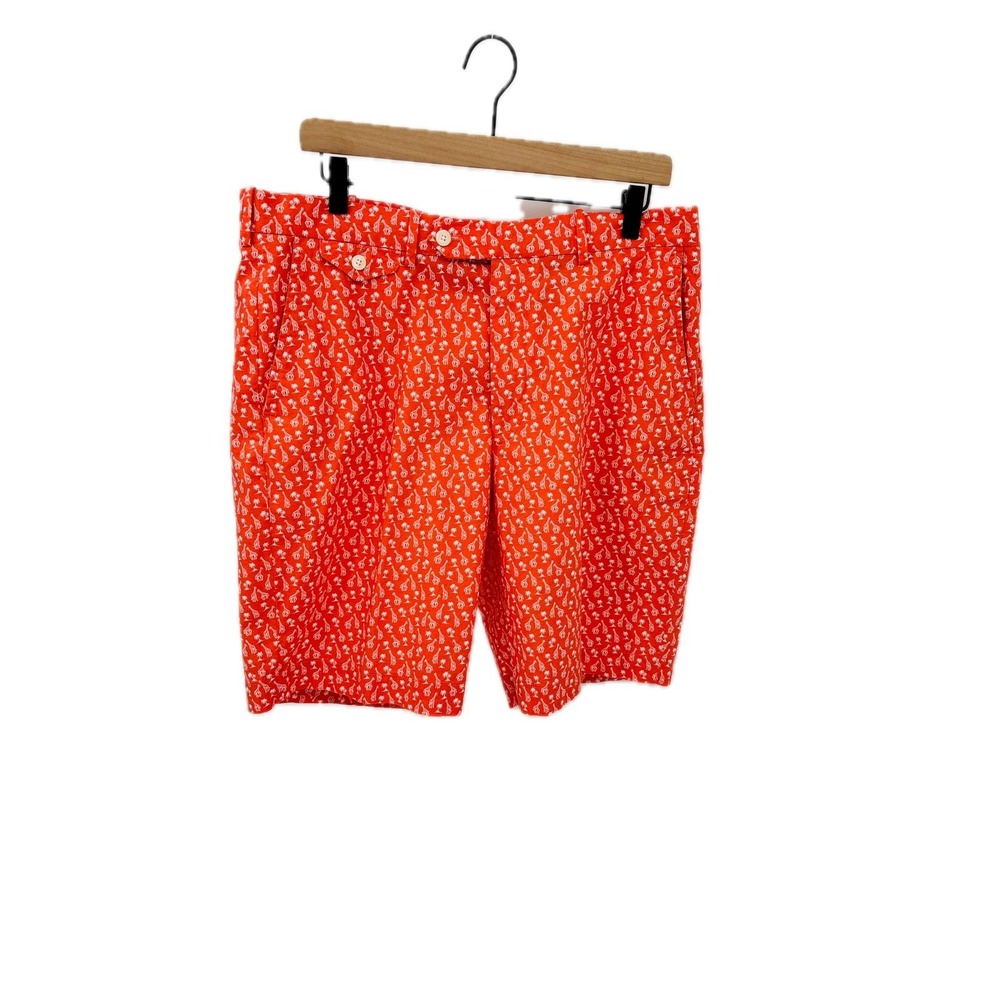 Ralph Lauren Polo Golf Mens Orange White Giraffe Palm Tree Shorts Classic Fit